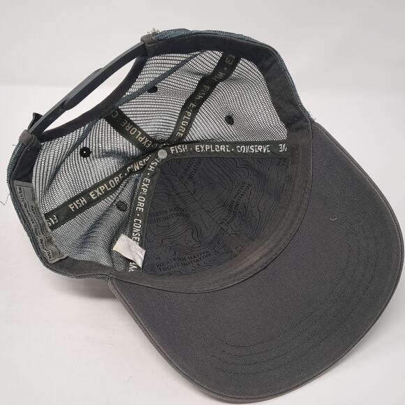 Westslope Cutthroat Patch Snapback Trucker Hat Gray One Size Mesh Back - Picture 6 of 9